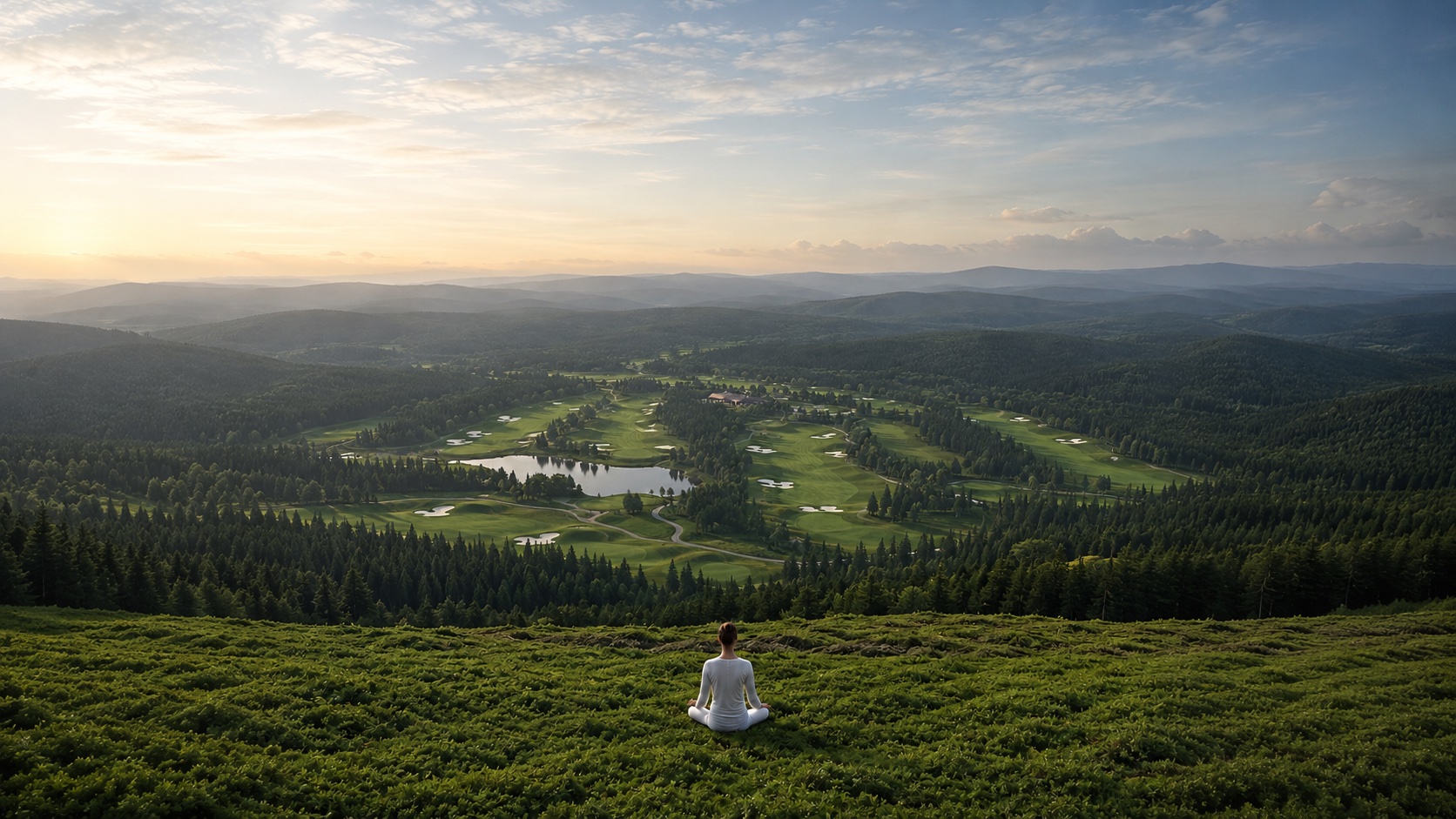 Meditating above the valley